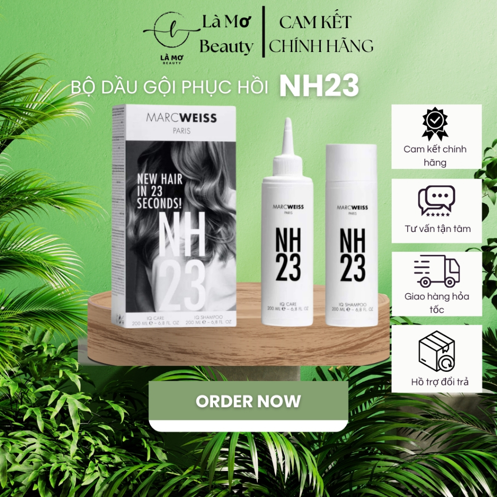 Bộ Dầu gội và Nước dưỡng NH23 IQ REPAIR KIT 200ml Công Nghệ PROTEIN COMPLEX Và Tỏa Nhiệt Phục Hồi Tó