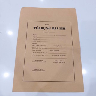 Túi đựng bài thi (100 chiếc) Giấy krap Nhật mỏng dai
