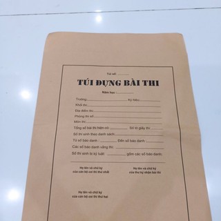 Túi đựng bài thi (100 chiếc) Giấy krap Nhật mỏng dai