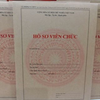 Hồ Sơ Viên Chức 2019 , giấy xịn, nội dung chuẩn