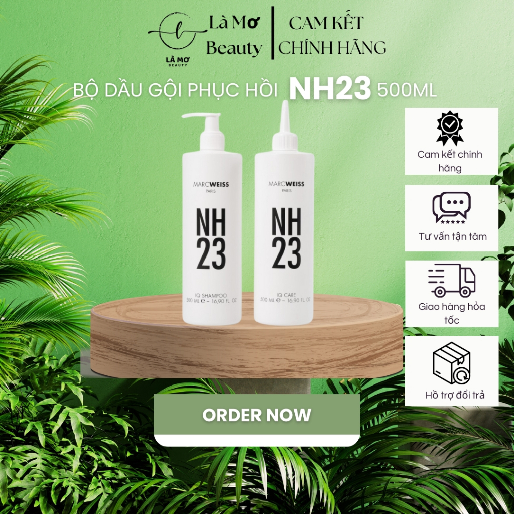 Bộ Dầu gội và Nước dưỡng NH23 IQ REPAIR KIT 500ml Công Nghệ PROTEIN COMPLEX Và Tỏa Nhiệt Phục Hồi Tó