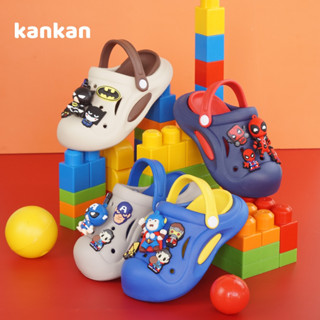  Dép Sục Cho Bé Trai Giày Sục Trẻ Em Có Quai Hậu Người Nhện Siêu Nhân Êm Chân Siêu Nhẹ KanKanStore KA06 