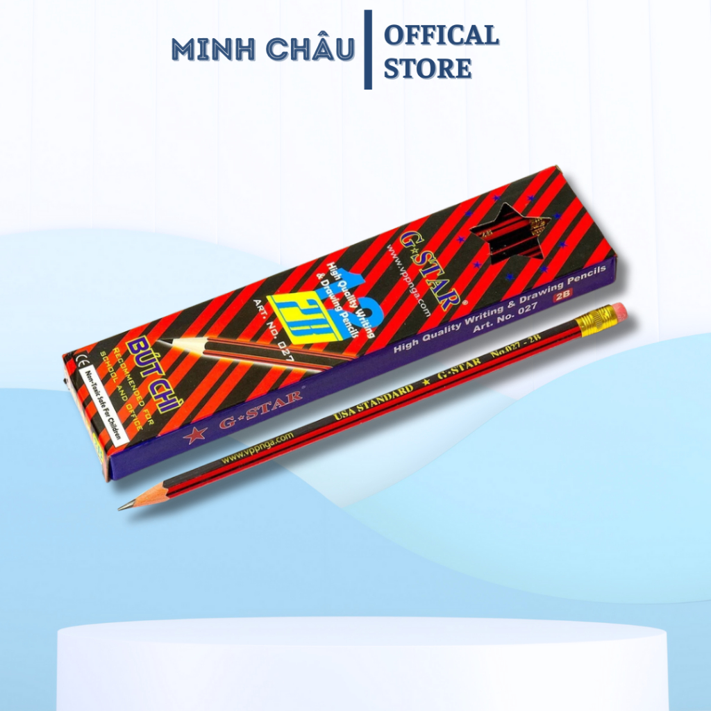 Combo 5 chiếc bút chì gỗ Gstar 027 2B