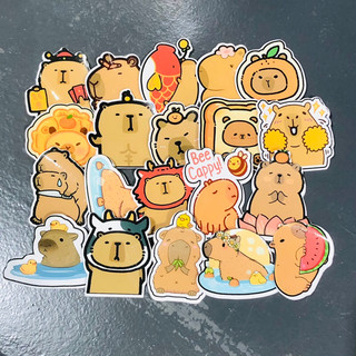 [Capybara] Set 20 sticker trang trí dễ thương, miếng dán sổ tay - Sticker, Hình dán Anime