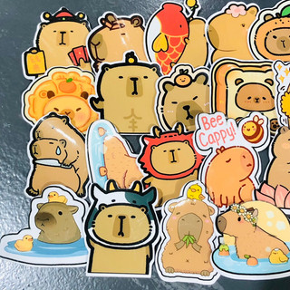 [Capybara] Set 20 sticker trang trí dễ thương, miếng dán sổ tay - Sticker, Hình dán Anime