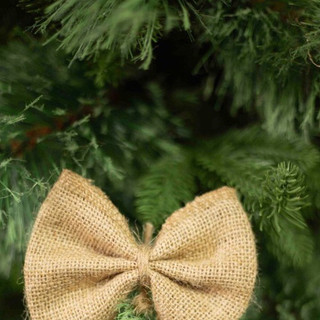 Set nơ vải bố thô trang trí noel (Không đuôi)