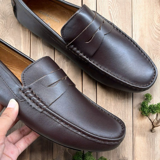 Giày Mọi nam mới về mẫu mới da trơn màu nâu đất