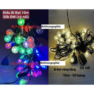  DÂY ĐÈN BI BỌT 9 MÉT 40 BÓNG KÍCH CỠ BÓNG 2CM TRANG TRÍ CÓ CHUI NỐI 