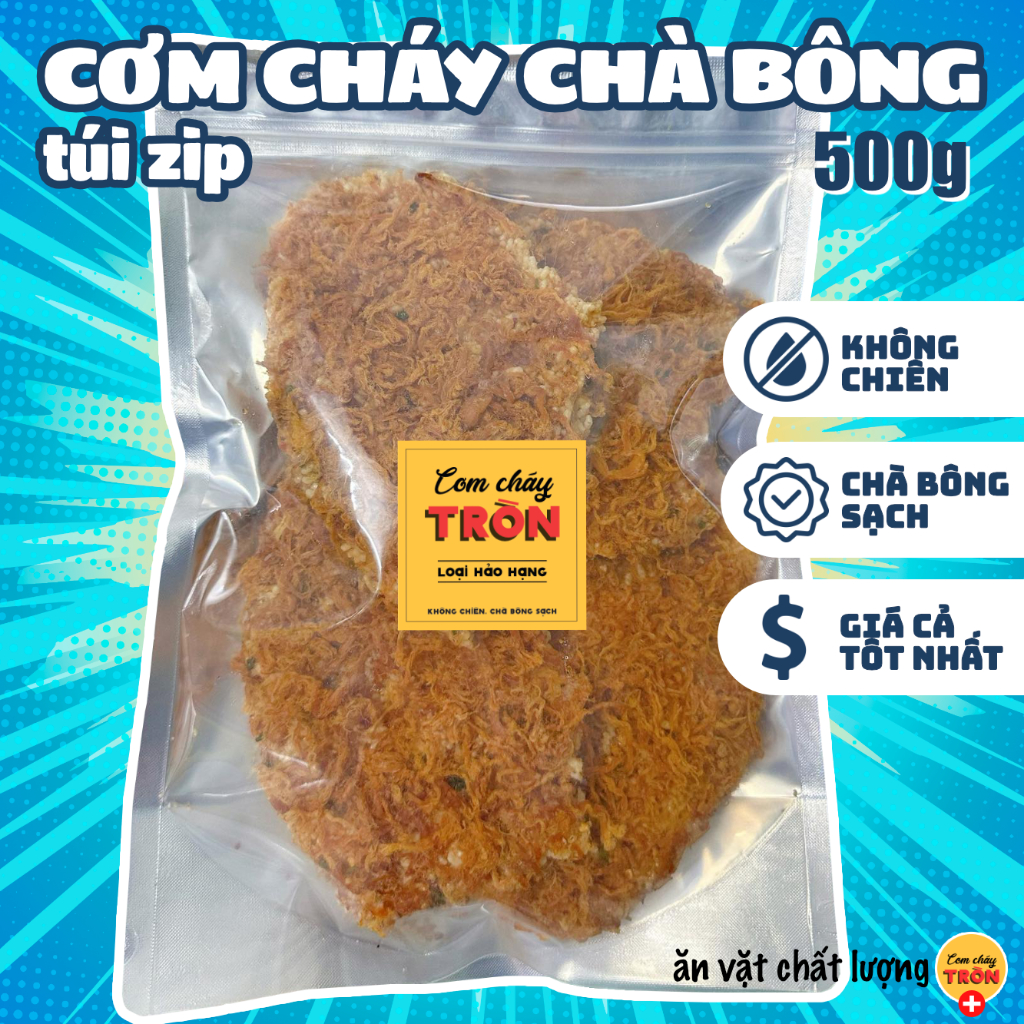 Cơm Cháy Chà Bông - Truyền thống - 500g (túi zip)