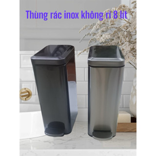Thùng rác inox 8 lít cao cấp, Thùng rác nhà vệ sinh Thùng rác chống ăn mòn chống han rỉ