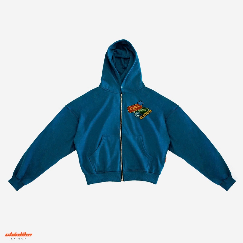 PATCH ZIP BOXY HOODIE - ÁO HOODIE FORM BOXY