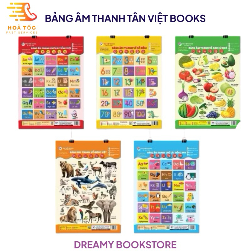 Bảng Âm Thanh Tân Việt Books 5 chủ đề