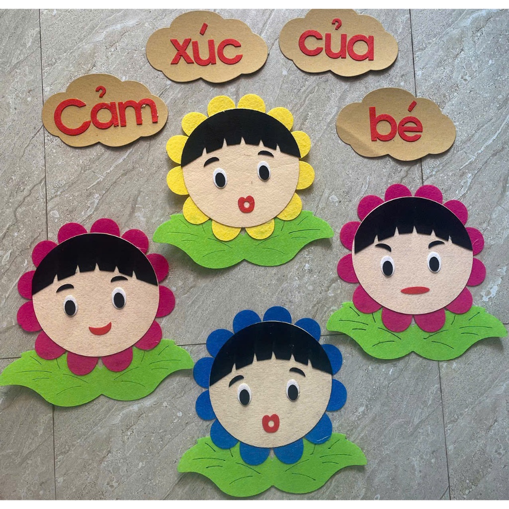 Tranh nỉ mầm non/ Cảm xúc của bé Steam