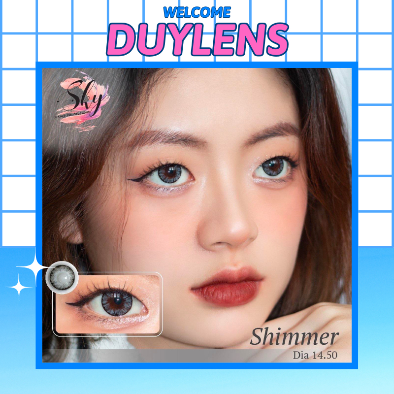Lens xám tây vân đá Shimmer Gray chính hãng Hàn Quốc - Kính áp tròng cận hạn 1 năm
