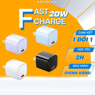 Bộ củ sạc nhanh 20W, Củ sạc IP nhanh MCDODO PD 20W Cho iP 14 13 12 Pro max 11 8  | Beecube_official