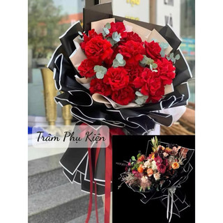 Giấy bóng mờ viền đồng bó hoa (Tập20 tờ)