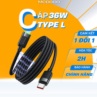 Dây Cáp Sạc Nhanh Từ Tính Tự Cuộn Mcdodo PD 36W, Type C to L Cho iP 11 12 13 Pro Max 14 PrO