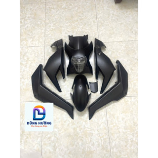 Full bộ nhựa bóng 8 món kèm đèn zinpat đen gắn xe điện xmen loại đẹp ( tặng ốc dàn áo khi mua kèm đèn ) phụ tùng xe điện