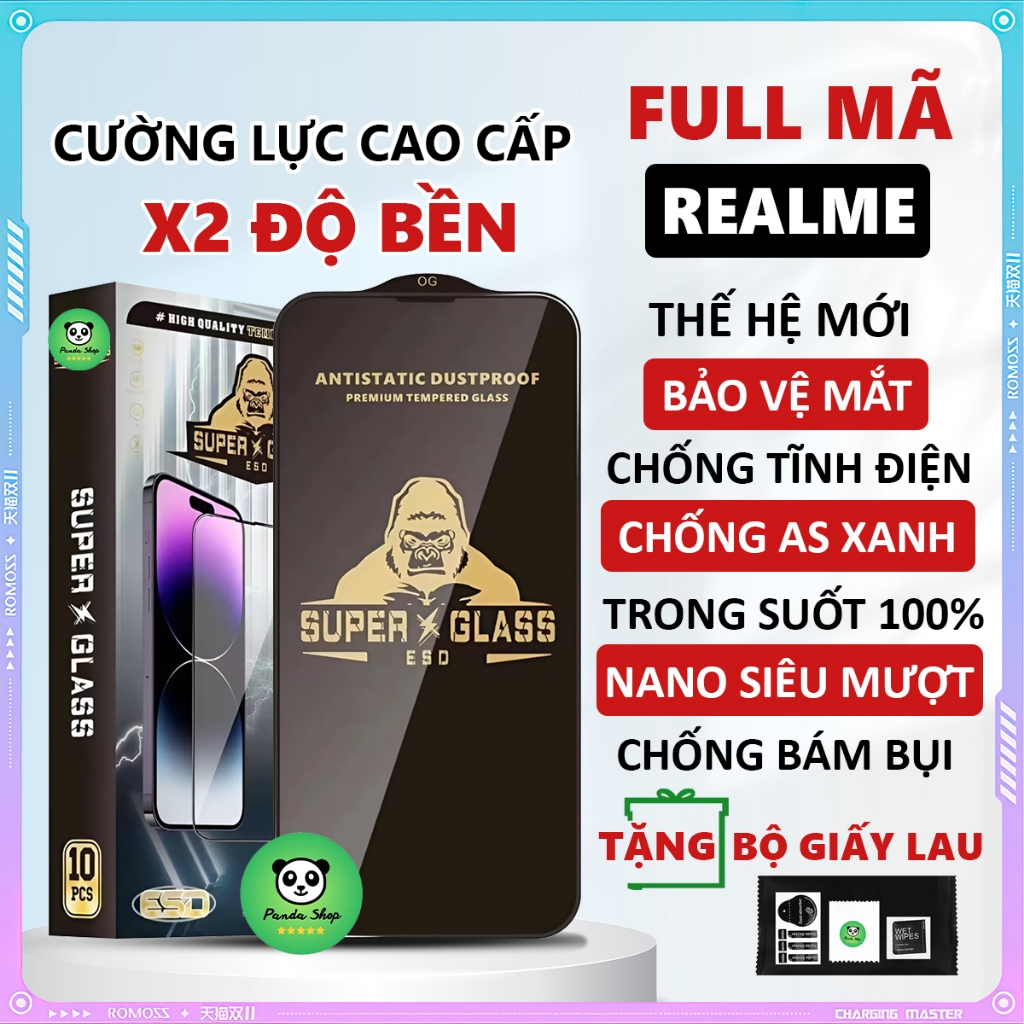 Kính cường lực Realme 3,5,6,7,8,9,10,11,12,c11,c12,c20,c21y,c25,c30s,c35,c51,c55,c65,C67,gt2,neo2t,Q5pro,neo3t,gt5,narzo