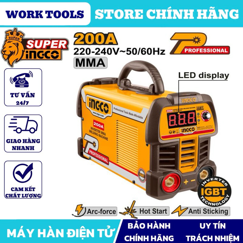 INGCO Máy hàn điện tử MMA 160A - 200A . MMA16069 & MMA20069