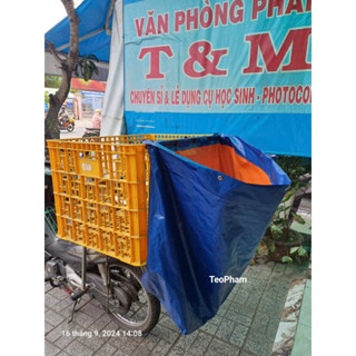 Túi Bạt Treo Sau Rổ Xe Máy Để Đựng Hàng Cho Shipper