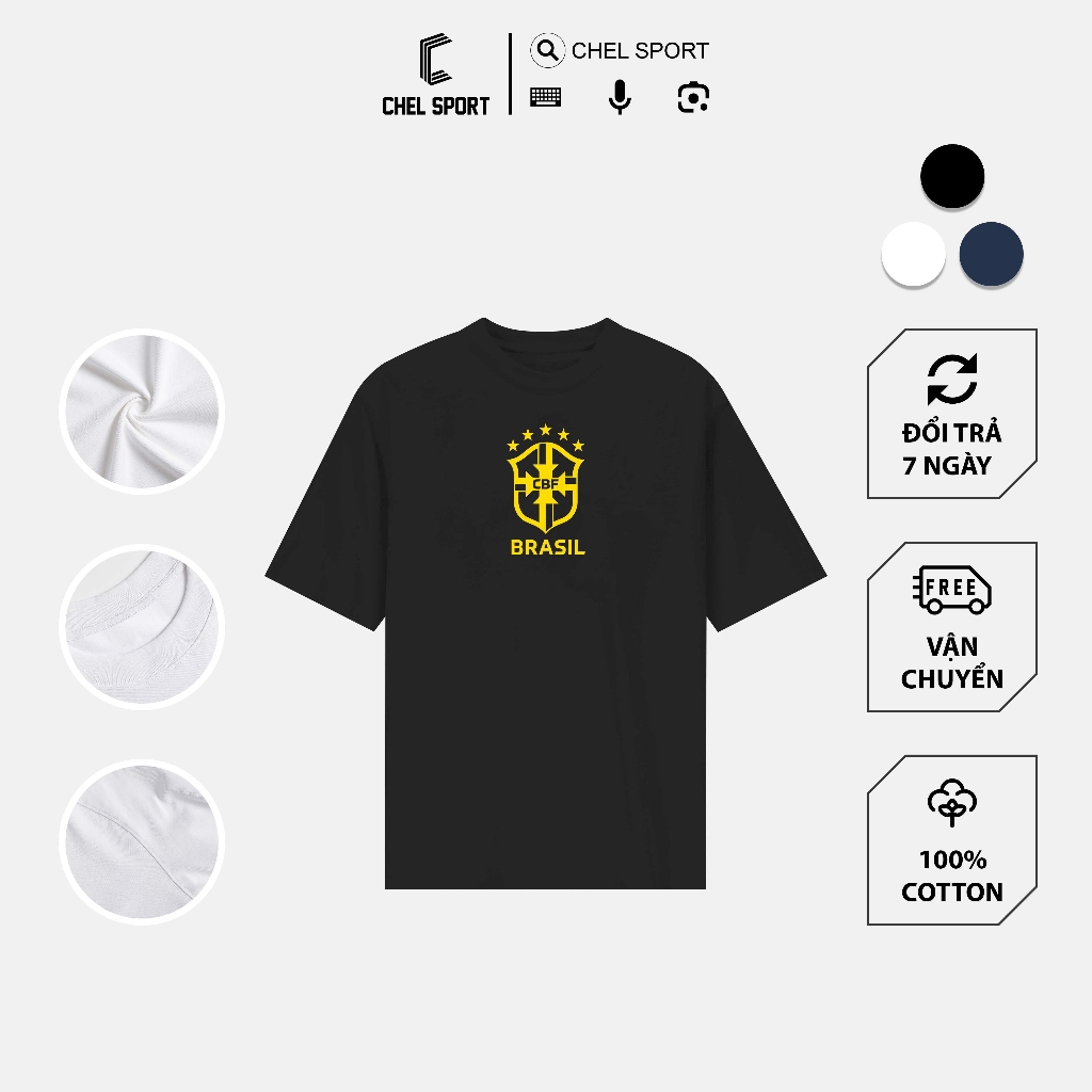 Áo thun Brazil 100% cotton [ẢNH THẬT]