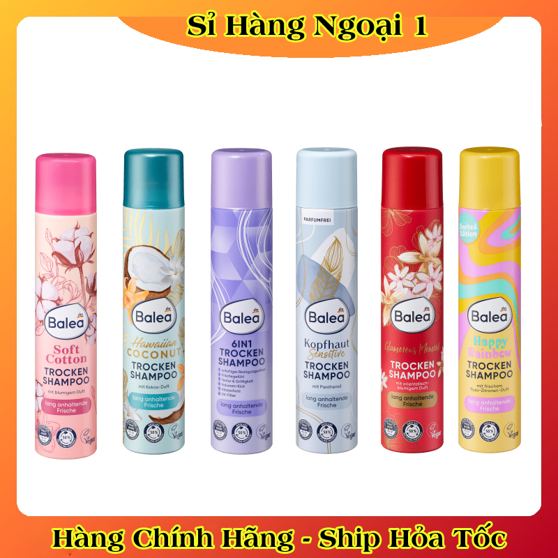 Dầu gội khô Balea dưỡng tóc mềm mượt, tóc sạch bồng bềnh 200ml của Đức- Date mới nhất