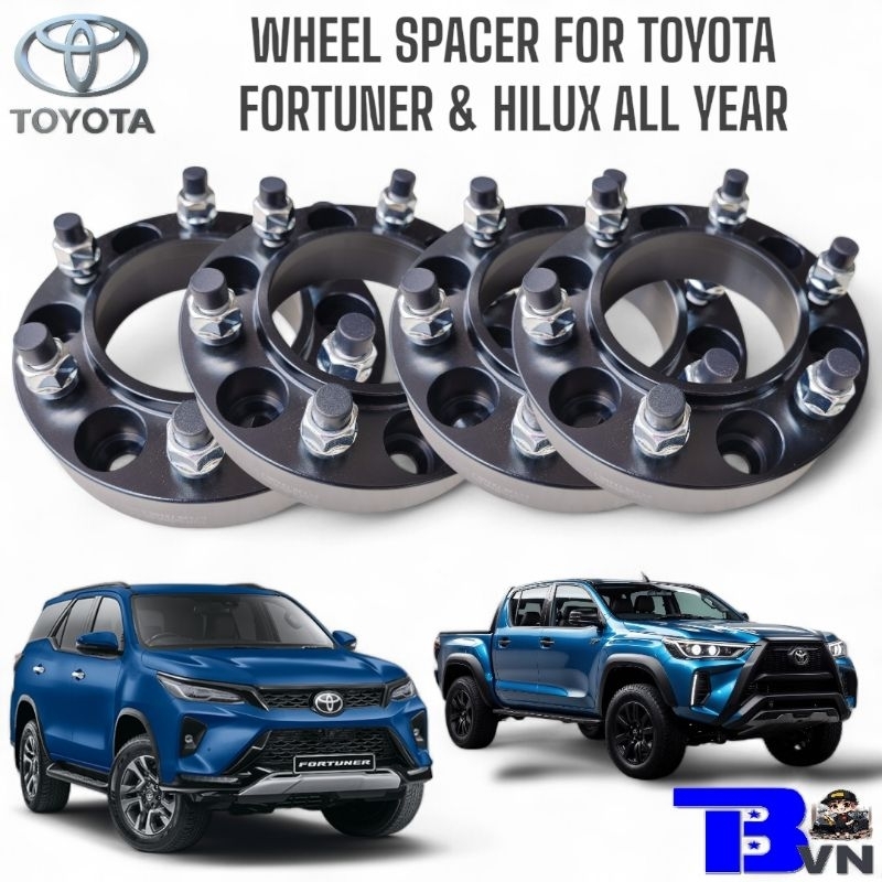 WHEEL SPACER LỒI MÂM XE TOYOTA FORTUNER VÀ HILUX ALL ĐỜI