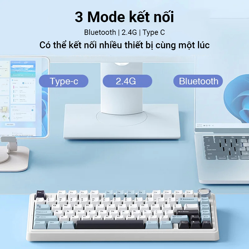 ]Bàn phím cơ AULA F75 mạch xuôi 3 Mode 4000 maH - Full key hotswappable - 75% - BH 12T | BigBuy360 - bigbuy360.vn