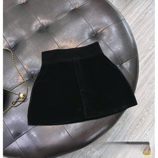  Chân Váy Nhung Bigsize Cạp Viền Chỉ 40-80kg Dáng A Xoè Phồng Váy Nữ Cạp Cao Có Lót Quần 