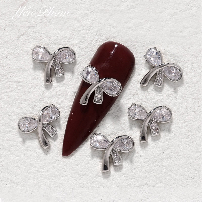 Charm nơ cao cấp trang trí móng tay