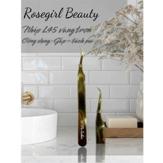 (BAO TEST) Nhíp L45, Nhíp nối mi Classic cong 45 cao cấp, dùng tách, nối classic, gắp mi