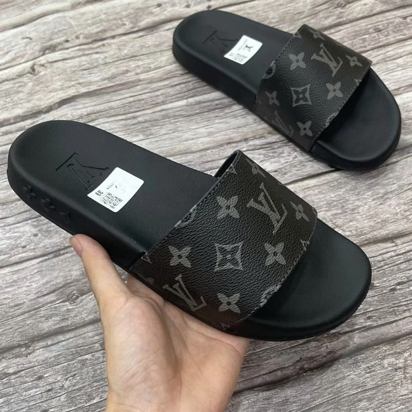 Dép LV Nam - Dép Nam LV Hoa Đế Cao Su cực nét , Đi Cực Êm Chân , Mẫu Mã Đẹp 2024