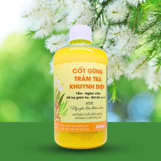 Cốt gừng tràm khuynh diệp tắm bé ngâm chân hỗ trợ giảm ho giữ ấm cơ thể, chai 500ml