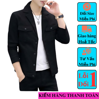 Áo Khoác Nam Thời Trang Hàn Quốc Chất Kaki Đứng Form Tôn Dáng Có Thể Kết Hợp Quần Jean Siêu Ngầu T6