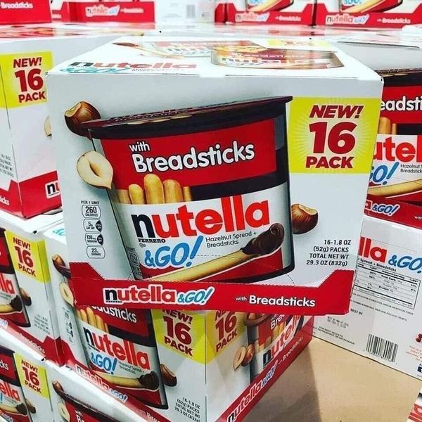 1 HỘP Bánh Que Chấm Sốt Chocolate Nutella And Go