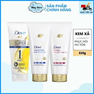 Kem xả Serum Dove Ceramide Phục hồi hư tổn / Biotin Ngăn gãy rụng tóc 300ml