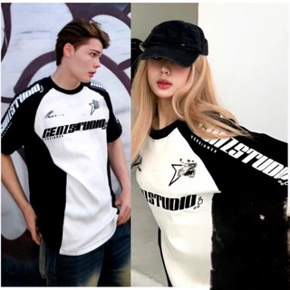 Áo thun nam nữ unisex đen phối trắng,Áo phông Nam Nữ Studio Unisex HOT Trend 2024