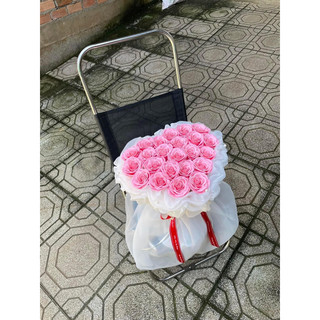 Cốt voan tim cắm hoa sáp 30 bông (Ảnh thật shop tự chụp nhé ạ)