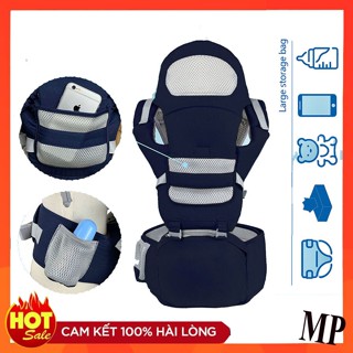  Địu em bé Đa Năng có bệ ngồi ngăn chứa đồ siêu thoáng khí chắc chắn an toàn- Đai địu ngồi đa năng 12 tư thế cho bé 