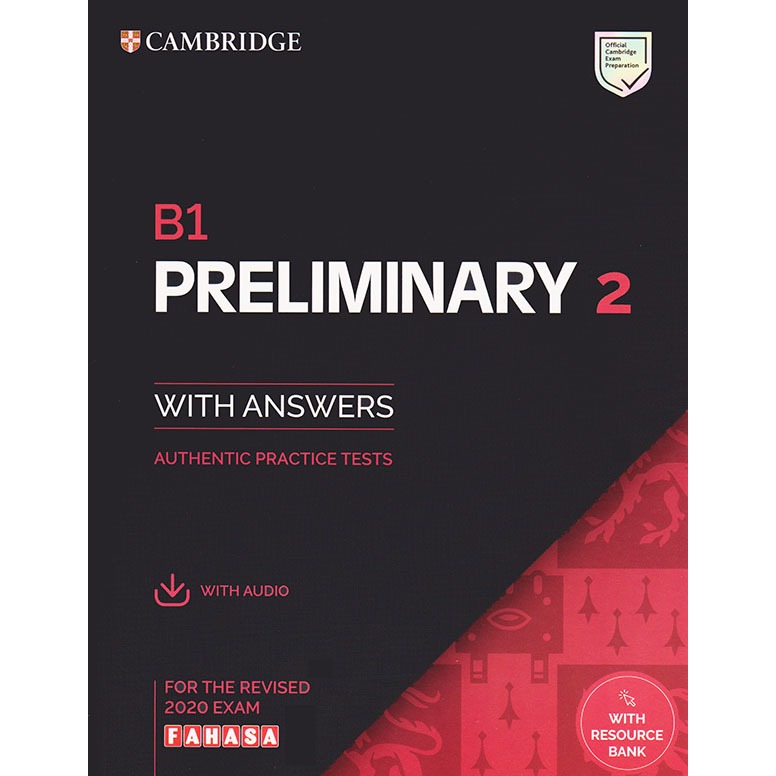 Sách - Cambridge B1 Preliminary English Test (PET) 2 - For the revised 2020 exam (kèm code online)