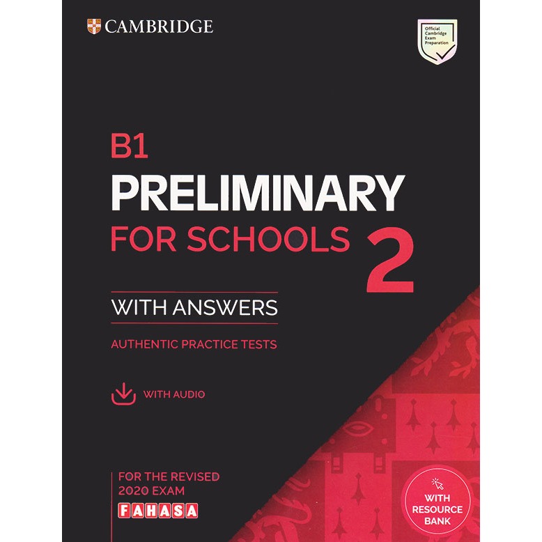 Sách - Cambridge B1 Preliminary for Schools 2 - For the revised 2020 exam (kèm code online)