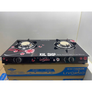 - BẾP GAS ĐÔI MẶT KÍNH LIVORNO -HỒNG NGOẠI (Bếp không kèm van dây gas)