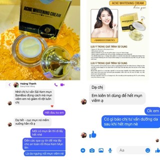 🌟Kem Mụn Acne Whitening Cream Bambool🌟giúp mờ thâm, trắng da