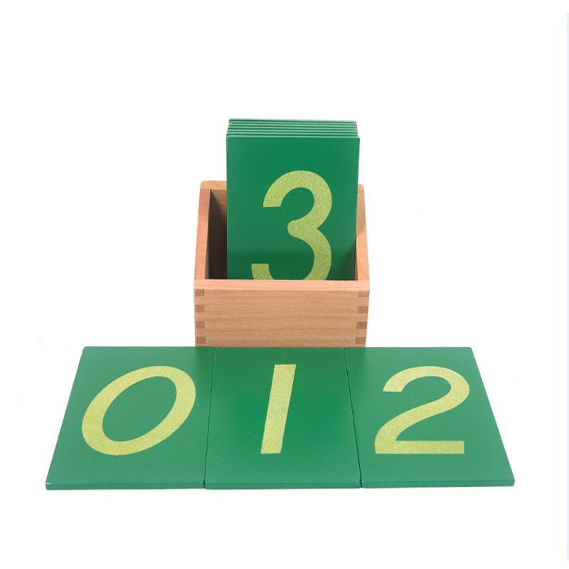 Số nhám , số nhám montessori, Sandpaper Numbers with Box