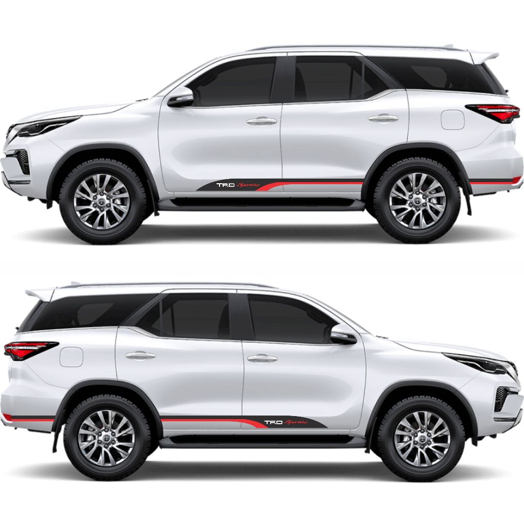 tem dán sườn xe Fortuner TRD phong cách thể thao