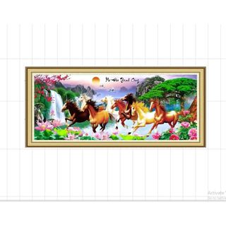 (XẢ KHO) Tranh thêu kín mã đáo thành công