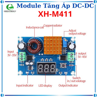 Module Tăng Áp Boost XL6009 XH-M411 LTC1871 Có Hiển Thị Led