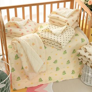 Chăn Muslin Hạt Đậu Trần Bông Thu Đông Mềm Mịn Ấm Áp Kích Thước 100x105cm Doomi Baby - HT658