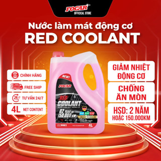 Nước làm mát động cơ ô tô màu đỏ Focar Red Coolant công nghệ OAT 4L nước làm mát tiêu chuẩn Đức